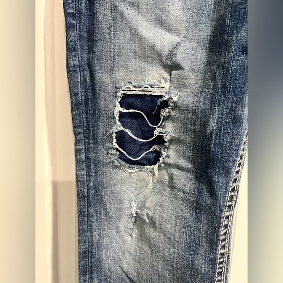 Women’s silver jeans boyfriend distressed 29/29 - Picture 5 of 12